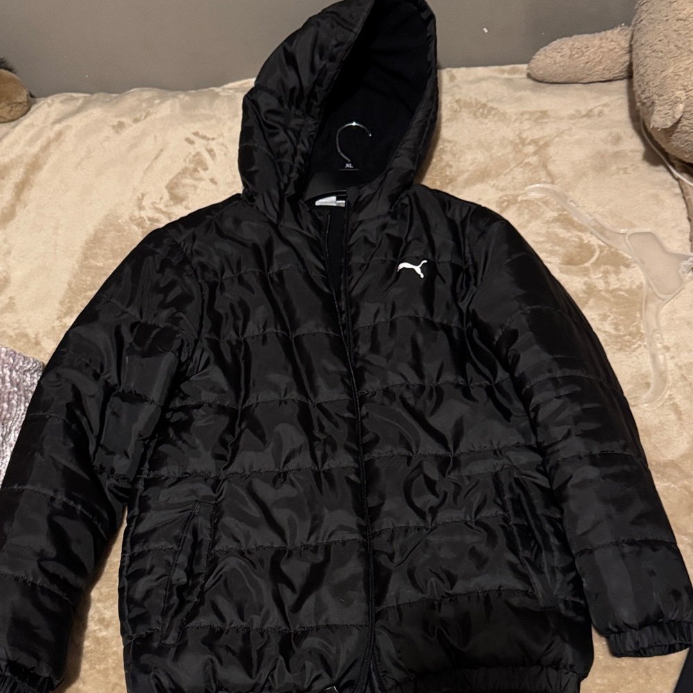 Puma Jet Black Hooded Jacket